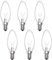 TobeBright 6 Stück E14 Glühbirne Kerze 62W, Klar Kerzenbirnen E14 Dimmbar Warmweiß 2600K SES C35 Vintage Dekorative Kerzen Lampe für Kristall Licht, Wandlampe, Leuchter, AC220-240V