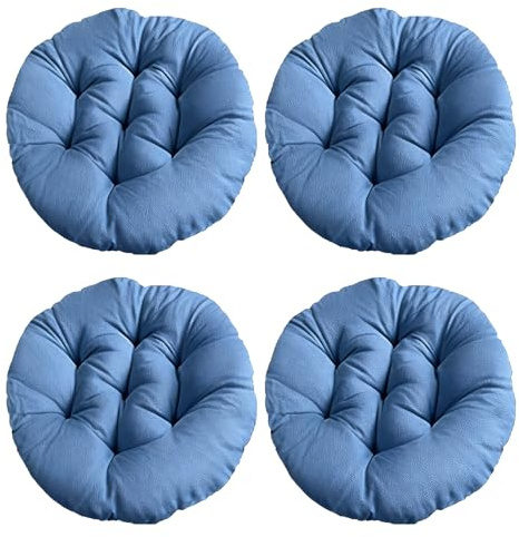 MIUUIPI Lot de 4 pour chaises de Cuisine fabriqués, Coussin de Siège Rond Confortable, Coussins de Chaise de Cuisine 40x40 cm, Rembourrage en éponge et, pour Salle à Manger, Salon, Chambre d'étude