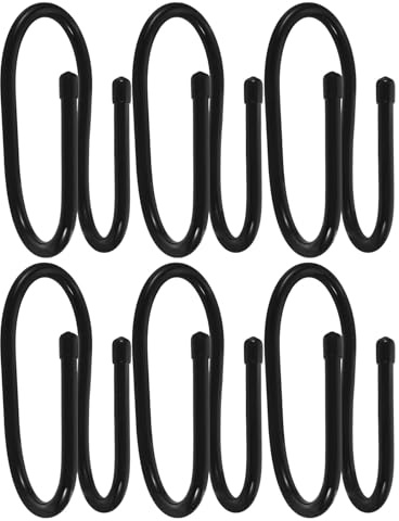 INOOMP 6pcs Multi-use Fence Hooks for Garden Tools and Pool Equipment, Sturdy Plastic Hangers for Leaf Rakes, Debris Skimmers, Clothes, and Towels, for Gardens and Swimming Pools