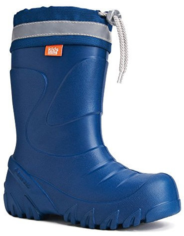 demar. EVA federleichte Kinder Gummistiefel mit Stulpe gefüttert MAMMUT-S, Dunkelblau, 32/33 EU