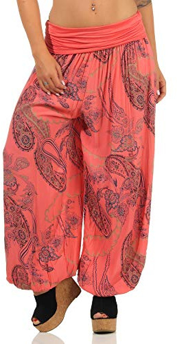 Malito Donna Pantaloni Aladdin Panathlon Yoga Pants Sport 7185 (Corallo)