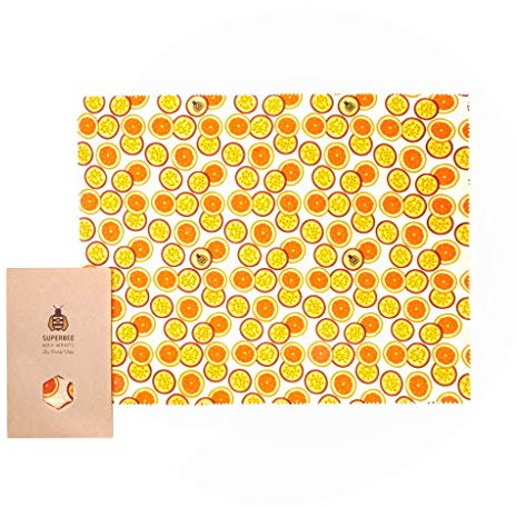 SuperBee Beeswax Wraps | XXL Breadwrap – Reusable Beeswax Wraps for Food, Zero Waste Food Wraps, Cling Film (Passion Som)