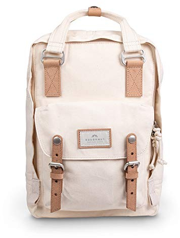 Doughnut MACAROON ORGANIC COTTON Rucksack Unisex 16L mit Laptopfach I Backpack aus nachhaltiger & organischer Baumwolle I Studenten-Rucksack funktionell & handgefertigt I Daypack in Beige