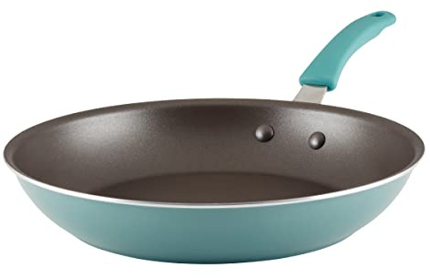 Rachael Ray Cook + Create Nonstick Frying Pan/Skillet, 12.5 Inch, Agave Blue