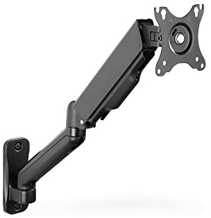 DIGITUS supporto a parete per monitor con molla a gas e braccio girevole - per schermi da 15-32 - carico massimo 9 kg - VESA 75x75/100x100 - orientabile, inclinabile, girevole e regolabile in altezza