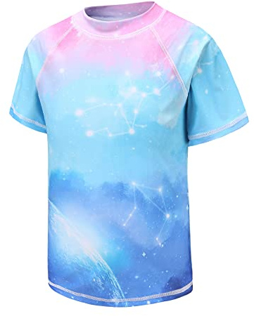 Aisyee Swim Top Girls Swimming Costume Kids Rash Vest Swimsuit 5-6 Years