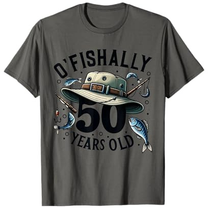 Ofishally 50 Years Old 50th Birthday Fisherman Fishing Lover T-Shirt
