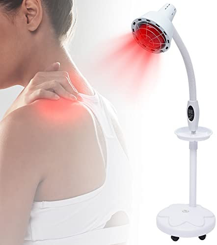 GAOUSD 275W Lampe Infrarouge Chauffante Lampe de Thérapie Infrarouge Rotation à 360° Hauteur Réglable Avec Minuterie Contrôle à Distance,Convient pour la Maison, Bureau, Salon de Beauté, Hôpital