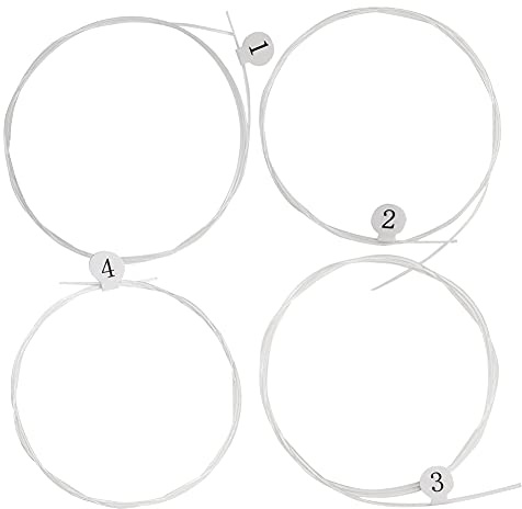 Cuerdas de ukelele, 4 piezas Juego de cuerdas de ukelele Sonido brillante Cuerdas de ukelele transparentes de carbono Cuerdas de ukelele de concierto Accesorios de guitarra