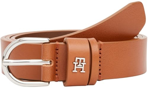 Tommy Hilfiger Ceinture Femme Essential Effortless 2,5 cm Cuir, Marron (Cognac), 95 cm