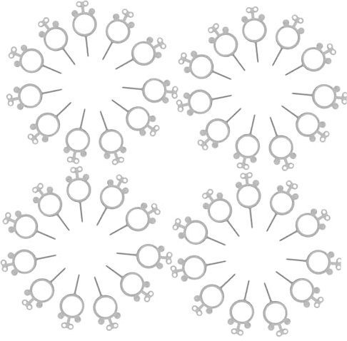 HOMSFOU 100piezas para Tarjetas Sim Extractor Compatible Móviles y Tabletas Acero Inoxidable Fácil