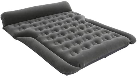 YOOHBERRYS Auto Matratze, 182 * 144cm SUV Auto Luftmatratze mit Luftpumpe, 2 Kissen, Verdickte Beflockung Aufblasbare Auto Bett Kofferraum für Camping Reisen Outdoor (B)