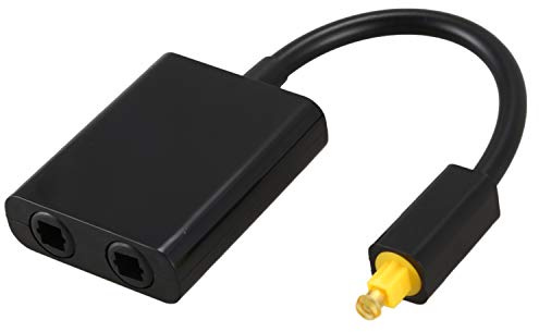 Lafeier digital SPDIF optisk ljuddelare 2-vägs Toslink-adapter 1 ingångskabelnav