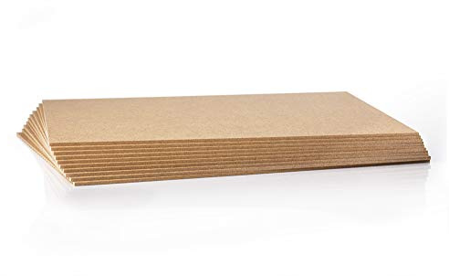 Bildershop-24 10 Stück MDF Platte - 2,5 mm - Holzzuschnitt in 40 X 80 cm - 400 X 800 mm