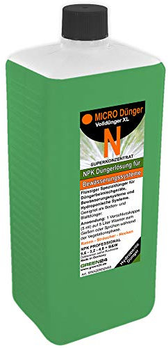 Micro+N Dünger XL 1 Liter für Düngerbeimischgeräte Bewässerungssysteme Hydroponisch HIGH-TECH NPK Volldünger