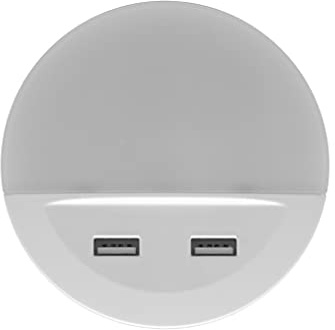 Ledvance LED Nachtlicht, Leuchte für Innenanwendungen, Integrierter USB-AusgangLunetta USB 4060000000000 Weiß