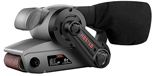 CHENGNAN 810W Eléctrica Lijadoras de Banda con Bolsa Guardapolvo. 6 Control de Velocidad Variable con Interruptor de Bloqueo Automático