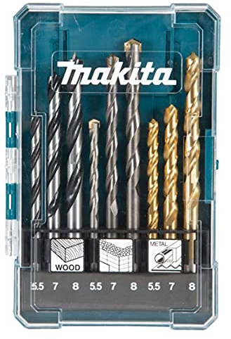 Makita D-71978 Lot de 9 forets