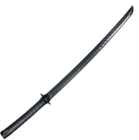 E-BOGU Polypropylene Practice Katana Black Sword (Hamon L-39)