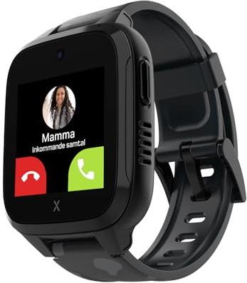XPLORA XGO 3 – Klocktelefon för barn (SIM ingår) 4G - Samtal, Meddelanden, Skolläge, SOS-funktion, GPS, Kamera och Stegräknare - (Prenumeration krävs) (SVART)
