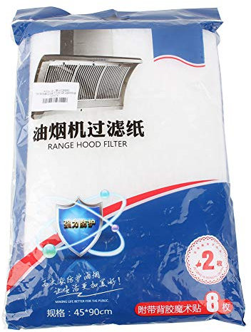 Joyzan Filtro Antigrasso per Cappe da Cucina, Filtri di Colore Bianco Aspiranti Universale in Non Tessuto Filtri Antipolvere Universali Cappa Aspirante Adatti a Cucina Assorbono Odori e Vapore 2Pezzi