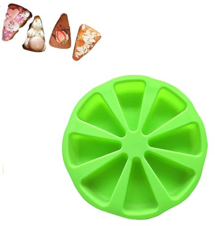 LZSLKEJI Silicone Moulds, 8 Cavities Scones Pan Pizza Cake Mould Silicone Baking Moulds Non-Stick Soap Moulds Triangle Silicone Cake Moulds for Baking Silicone Moulds Bread Cake Chocolate Mould