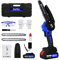 Mini Chainsaw Brushless Cordless Battery Saw for Tree Branches, Garden Cutting, Courtyard & Household with Safety Lock Chains and Carry Case (6inch, 2 Batteries)