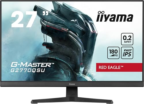 Ecran IIYAMA 27'' G-Master 0.2ms Red Eagle Fast IPS 2560x1440 180Hz 400 CD/m² HDMI DisplayPort 4xUSB (3.2) HPs 2x2W FreeSync Black Tuner G2770QSU-B6