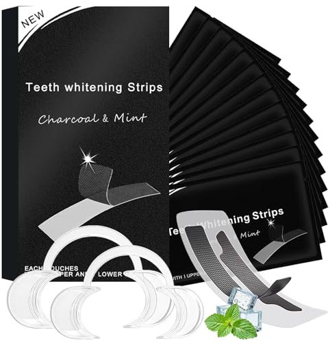 Bandes de blanchiment des dents,28 Bande Dents Whitening,14 Ensembles Bande Blanchiment Dentaire Whitening Strips,Bandes de Dentaire,Inclut 2 auxiliaire Outils