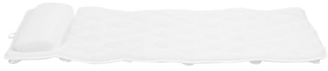 Fictory Almohada de baño de cuerpo completo con ventosas antideslizantes, soporte para cabeza y cuello, resistente al agua, de secado rápido, cojín de bañera para relajarse