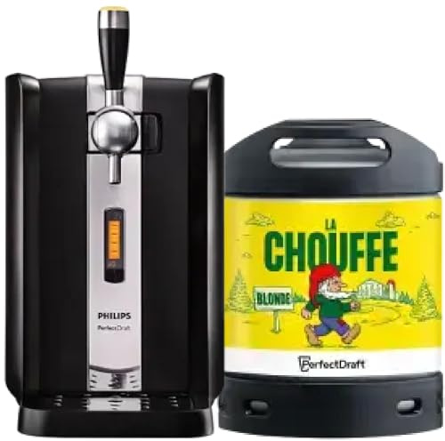 PerfectDraft – Pack Tireuse À Bière + 1 Fût Chouffe 6L – Machine Pression À Domicile – Refroidissement À 3°C – 30 Jours Fraîcheur – Écran LED Température – Idée Cadeau Amateur Bière