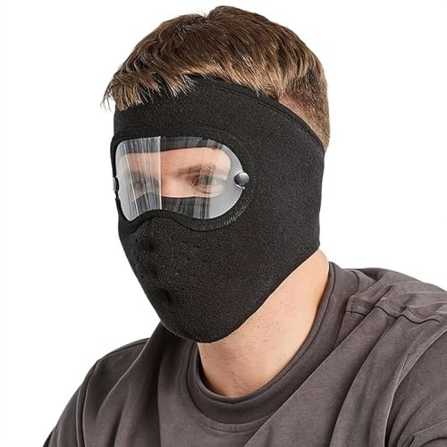 Pasamontañas de esquí, máscara de cabeza completa, resistente al viento, unisex, máscara cálida de invierno con cubierta de oreja, protección completa, máscara de equitación, pasamontañas resistente