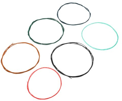 POPETPOP Classical Guitar Strings 6Pcs Colored Smooth Coated Acoustic Guitar String Pack for Rehearsal and Concert Use