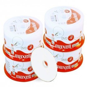Maxell DVD-R 4.7 GB/120 min, 16x, fullprintable, 200 pezzi in campana