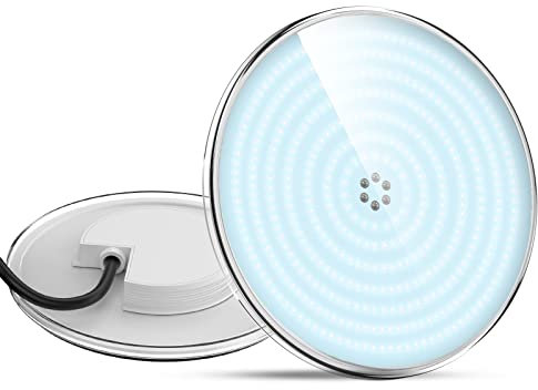 LyLmLe Harz Gefüllt LED Poolbeleuchtung,PAR56 35W Ultraflach Poolscheinwerfer(Ersetzt 300W Halogenlampen),Schwimmbad LED Lampe, 3500lm,140° Abstrahlwinkel,IP68 Wasserdicht,12V AC/DC,6000K