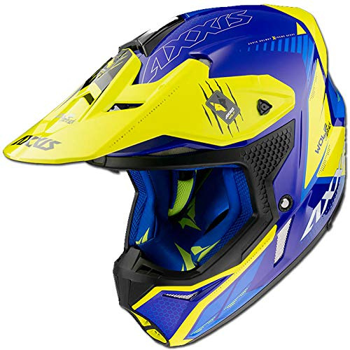 Casco Axxis Wolf StarTrack Azul Mate - Motocross 2021- Enduro (S)