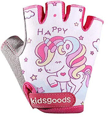 Botiniv Fahrradhandschuhe für Kinder | Fingerlose rutschfeste Kinderhandschuhe | Bedruckte Fahrrad-Übungshandschuhe für Jungen und Mädchen, die Camping- und Outdoor-Sportarten Radfahren