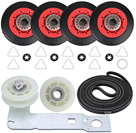 wiianoxd 4392067 Kit di riparazione asciugatrice & W10837240 rullo di deviazione asciugatrice 279640 puleggia compatibile con sostituisce 4392067VP 80047 587637