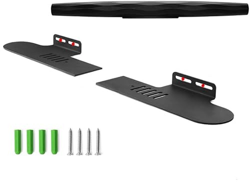 Kompatibel mit Bowers & Wilkins Formation Bar Halter Wandhalterung Bowers & Wilkins Formation Bar Ständer Zubehör mit integriertem Kabelmanagement,Smart Home Lautsprecher Zubehör Rack(Schwarz) 2PCS