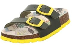 Superfit Mädchen FUSSBETTPANTOFFEL Hausschuhe, OLIVE/GELB 7050