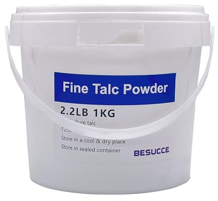 Besucce 2.2 LBS Super Purity Talcum Powder, Extremely Fine Talc Powder for Chalk Painting, Multiple Purpose Talcum Powder Unscented with Excellent Lubrication, for Bike and Auto Tire Repairing