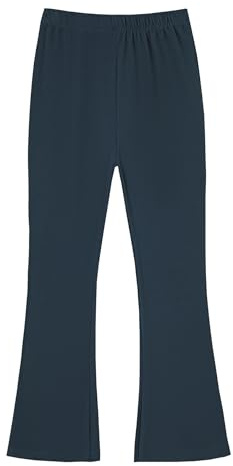 loyboon Baby flicka flare leggings för småbarn – fleece värmande pull-on stretchleggings, fotlösa, mjuka klockband byxor, blå byxor för flickor, 2-3 år