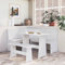 LXYZWRW Furniture Select-Eckbank REINE 151 cm weiß Massivholz Kiefer