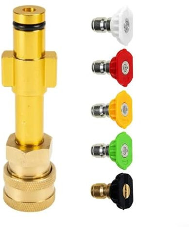 BlissfulAbode Adaptateur de buse de lavage de voiture, connecteur mousse haute pression, accessoire de joint en laiton pour nettoyeur haute pression compatible avec YILI Huter