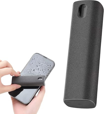 AUNEK Screen Cleaner for Mobile Phones, Tablets, Laptops, Refillable 12ml Screen Cleaning Spray with Microfiber Cloth, 3 in 1 Portable Laptop Screen Cleaner Spray Bottle for TV/Monitor/Car Screens