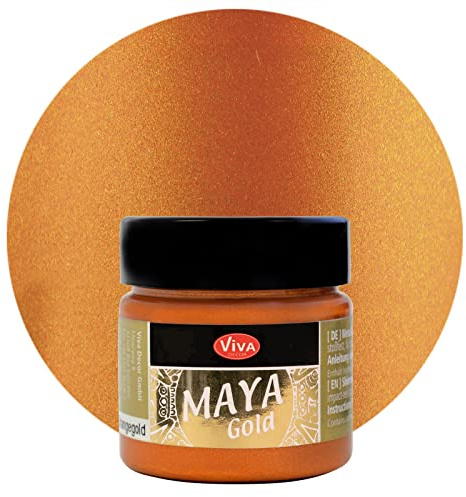 Viva Decor 50 ml Maya Gold Paint, Orange Gold