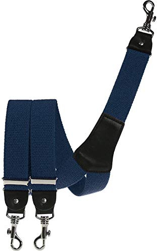 Harrys-Collection Herren extra starker Hosenträger mit Karabinerhaken, Größen:120 cm, Farben:blau