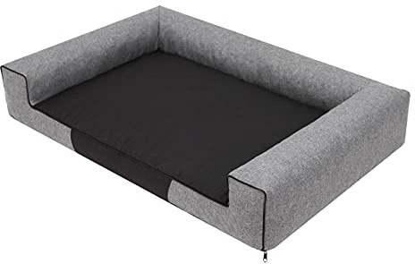Hundsäng liggkudde hundkudde hundsovplats hundsoffa viloplats hundkoja hundmadrass hundkorg 100 x 66 cm