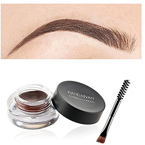 Eyebrow Cream, Waterproof Eyebrow Gel Long Lasting Brow Pomade with Brush, Natural Versatile Tinted Brow Gel Creates Natural Looking Brows for Holiday Parties Makeup (2#Dark brown)