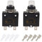 EPLZON 10A Disjoncteur à bouton-poussoir à réinitialisation manuelle 125/250V AC 50V DC Protection contre les surcharges thermiques (lot de 2 pièces)